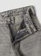Grey pure cotton denim jeans, balloon fit_4