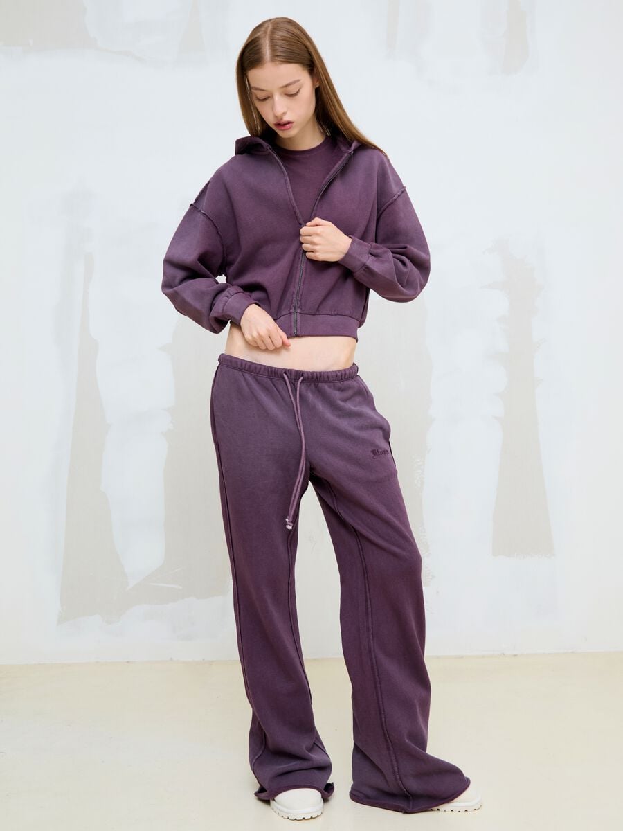 Flare Sweatpants Sunfaded Burgundy_1