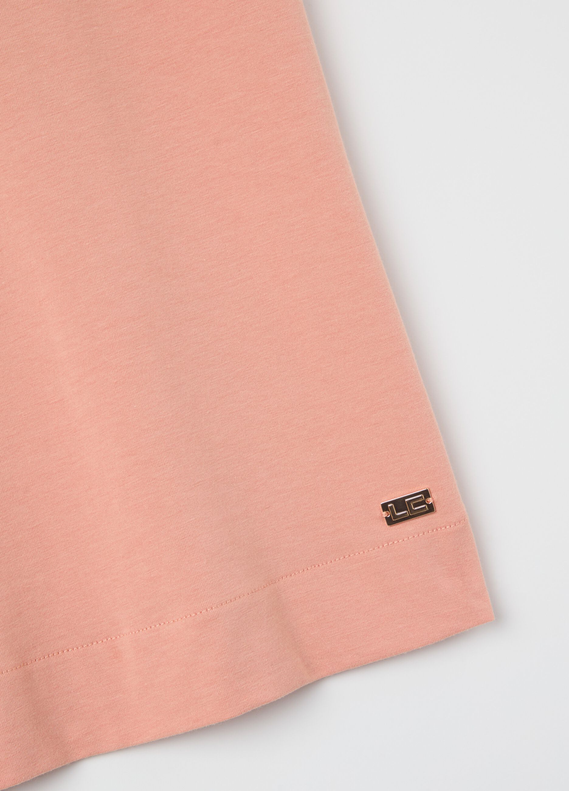 T-shirt in cotone e modal stretch