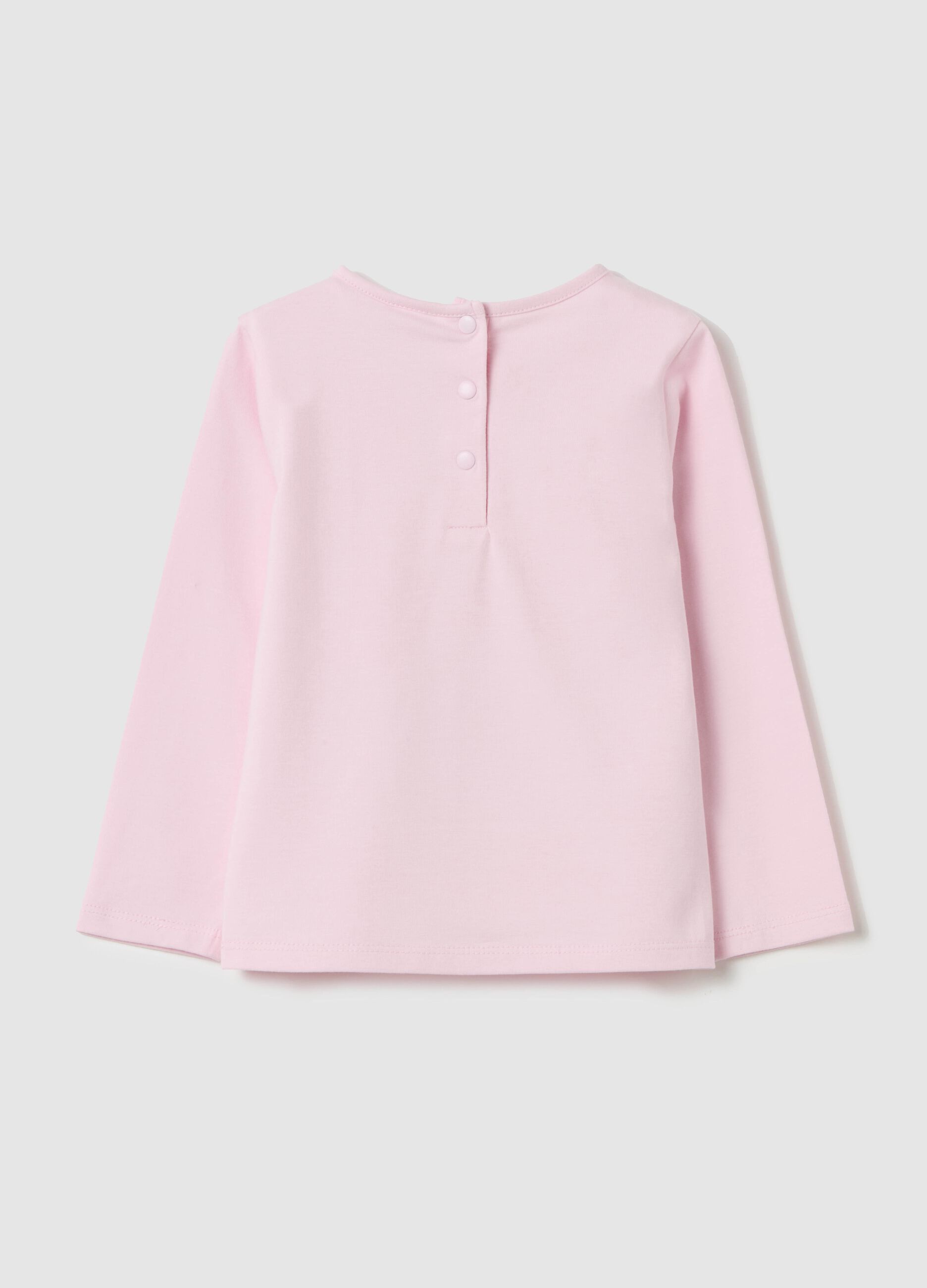 Long-sleeved T-shirt with Daisy Duck Mickey Mouse and Minnie Mouse print