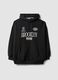 Black cotton-blend hoodie with Brooklyn Nets print_0