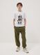 Boys' green pure cotton jogger trousers regular fit_0