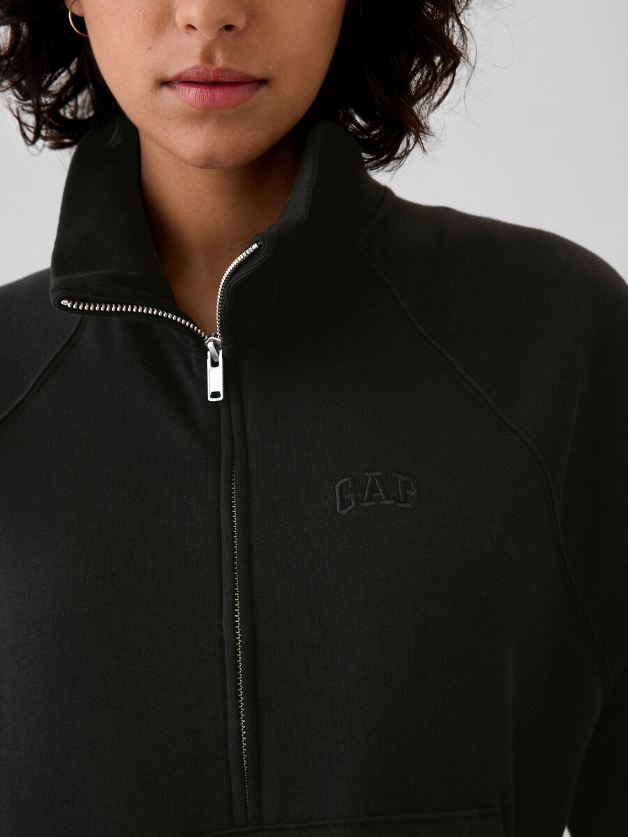Half-zip sweatshirt with logo emboidery_3