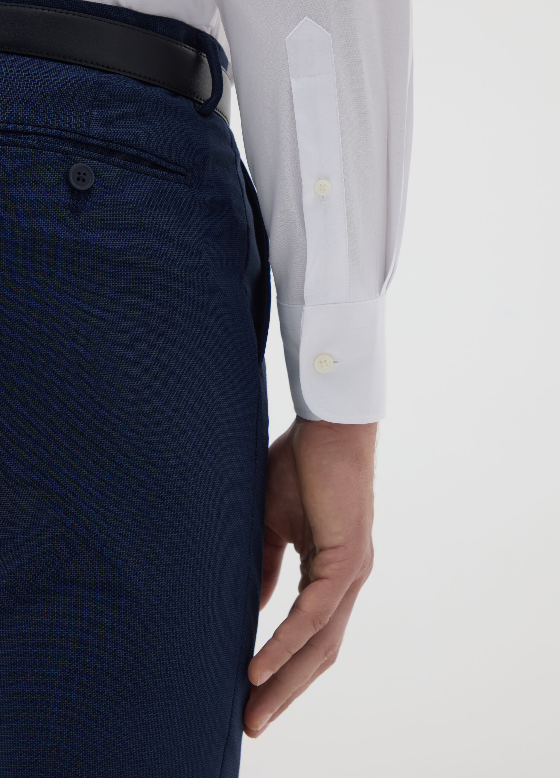 Camicia slim in cotone button-down