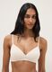 White stretch cotton bra with light padding_0