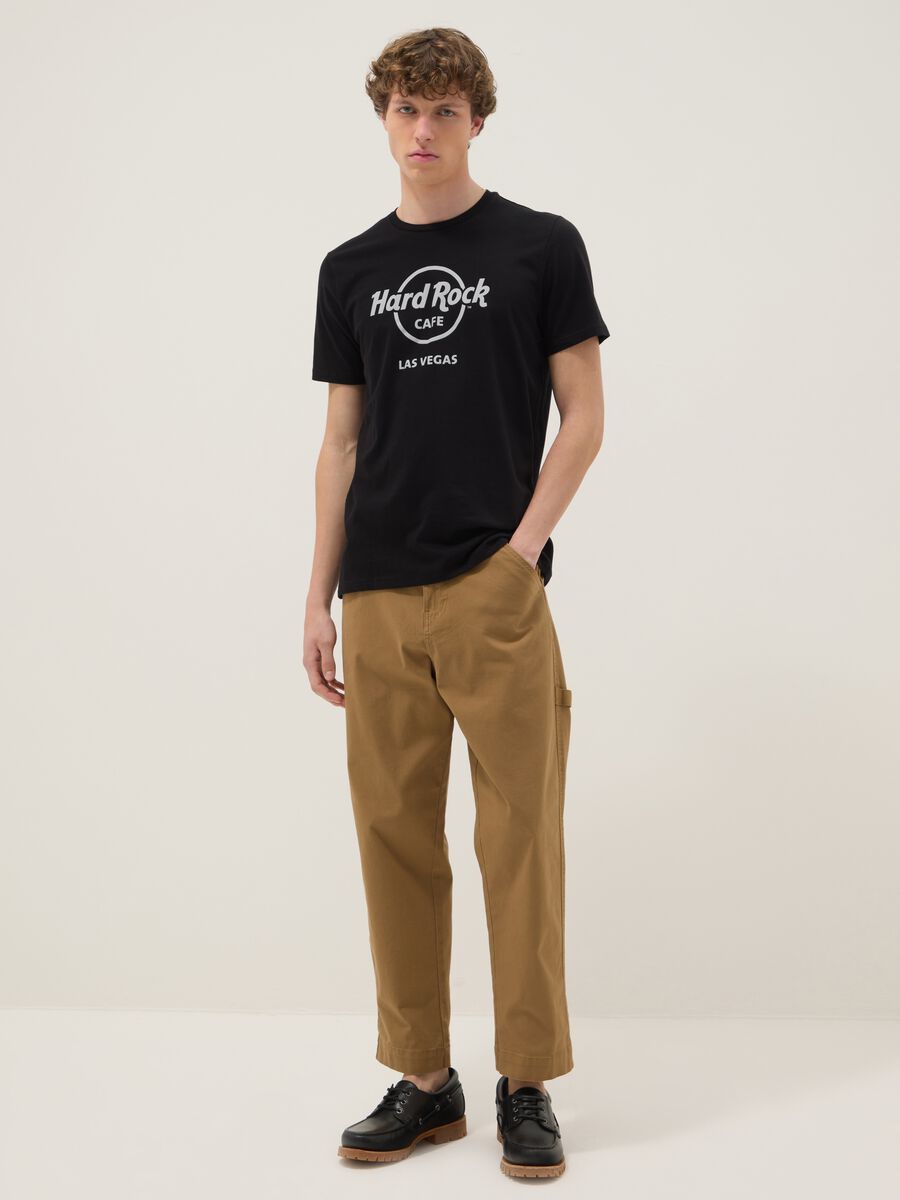 Black Hard Rock Cafe regular-fit pure cotton T-shirt_1