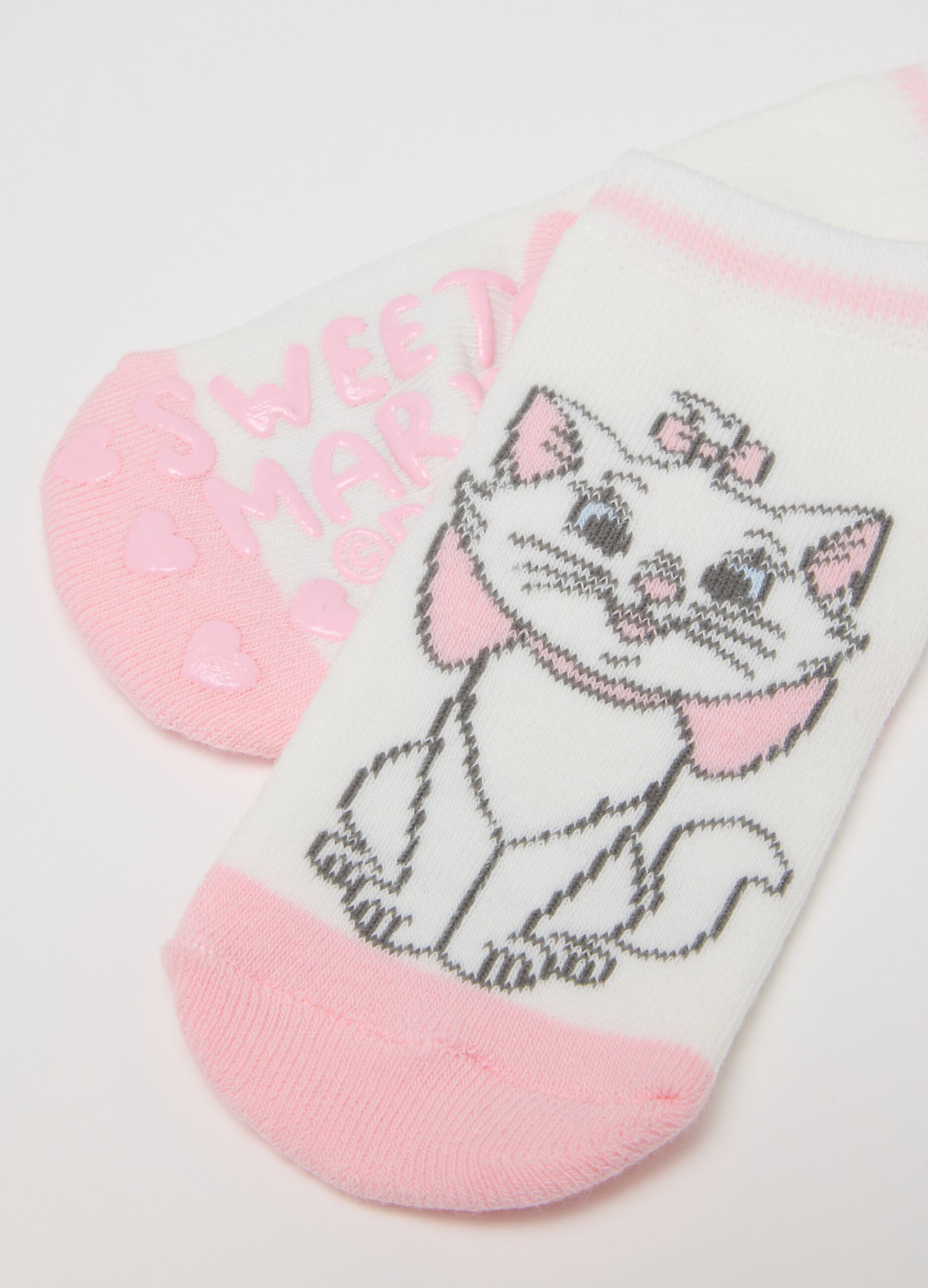 Two-pack baby girl cotton blend multicolour stretch socks