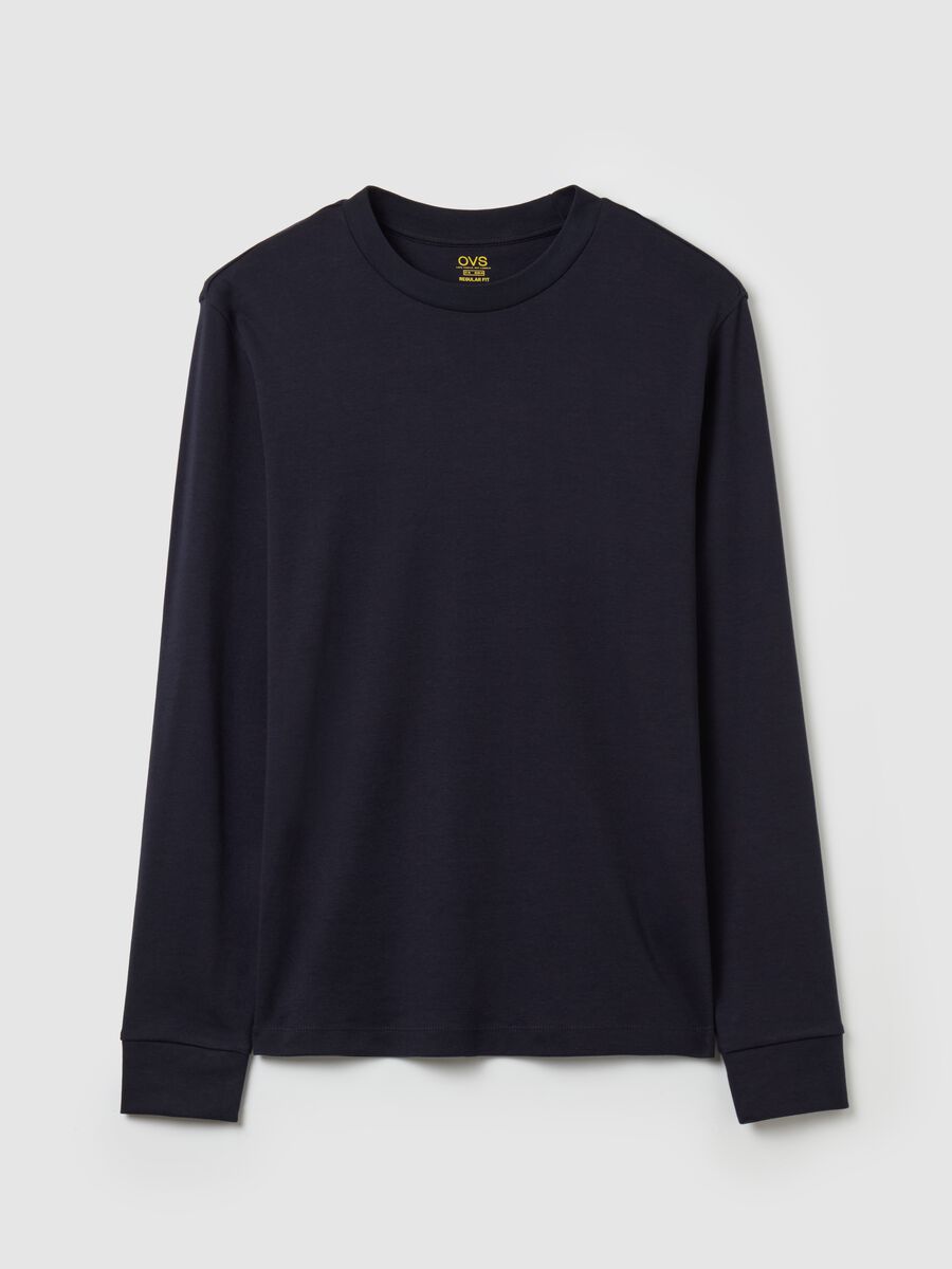 T-shirt girocollo in cotone interlock_4