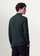 Green pure cotton T-shirt with structured stand-up collar, regular fit_3