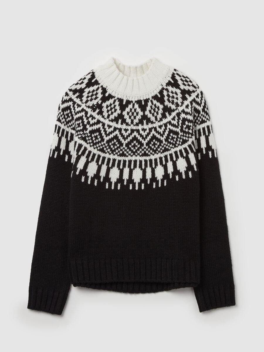 Pullover with mock neck and Norwegian design_4