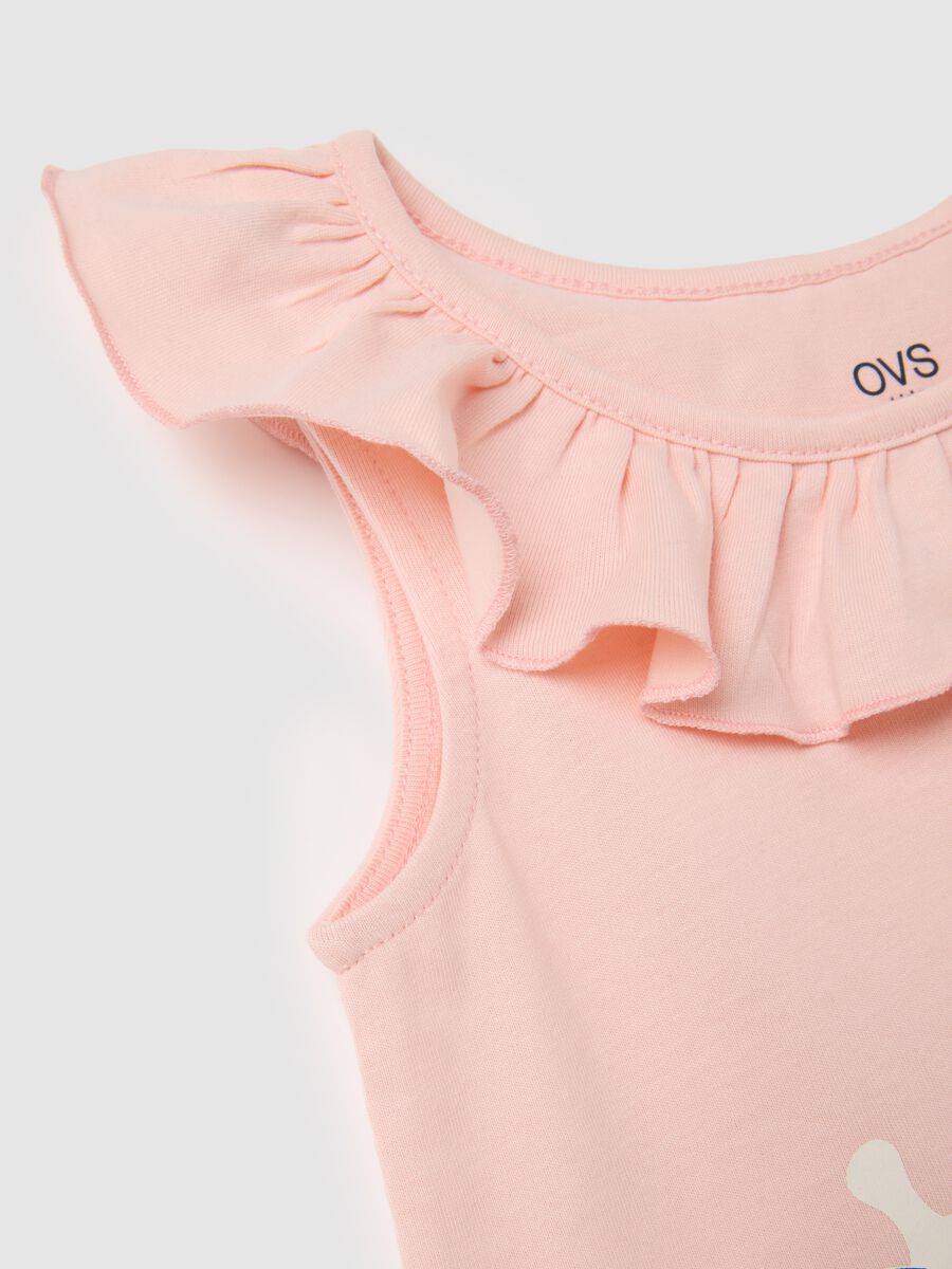 Girl's pink pure cotton top and shorts set_2