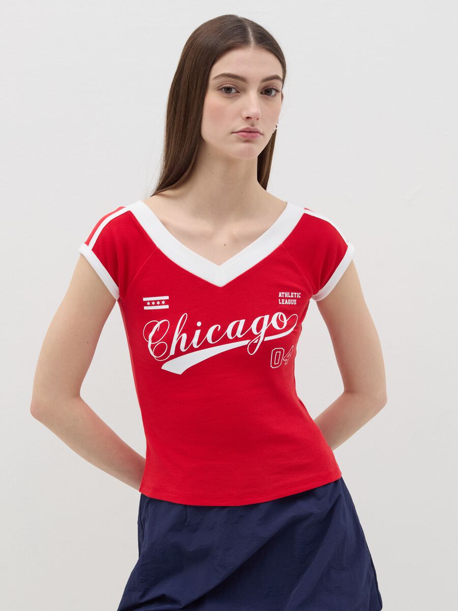 T-shirt with side bands_0