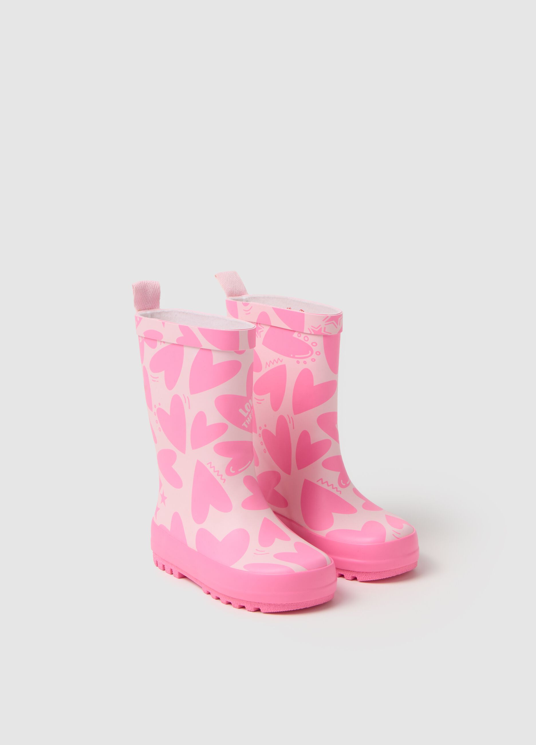 Stivali da bambina in gomma rosa