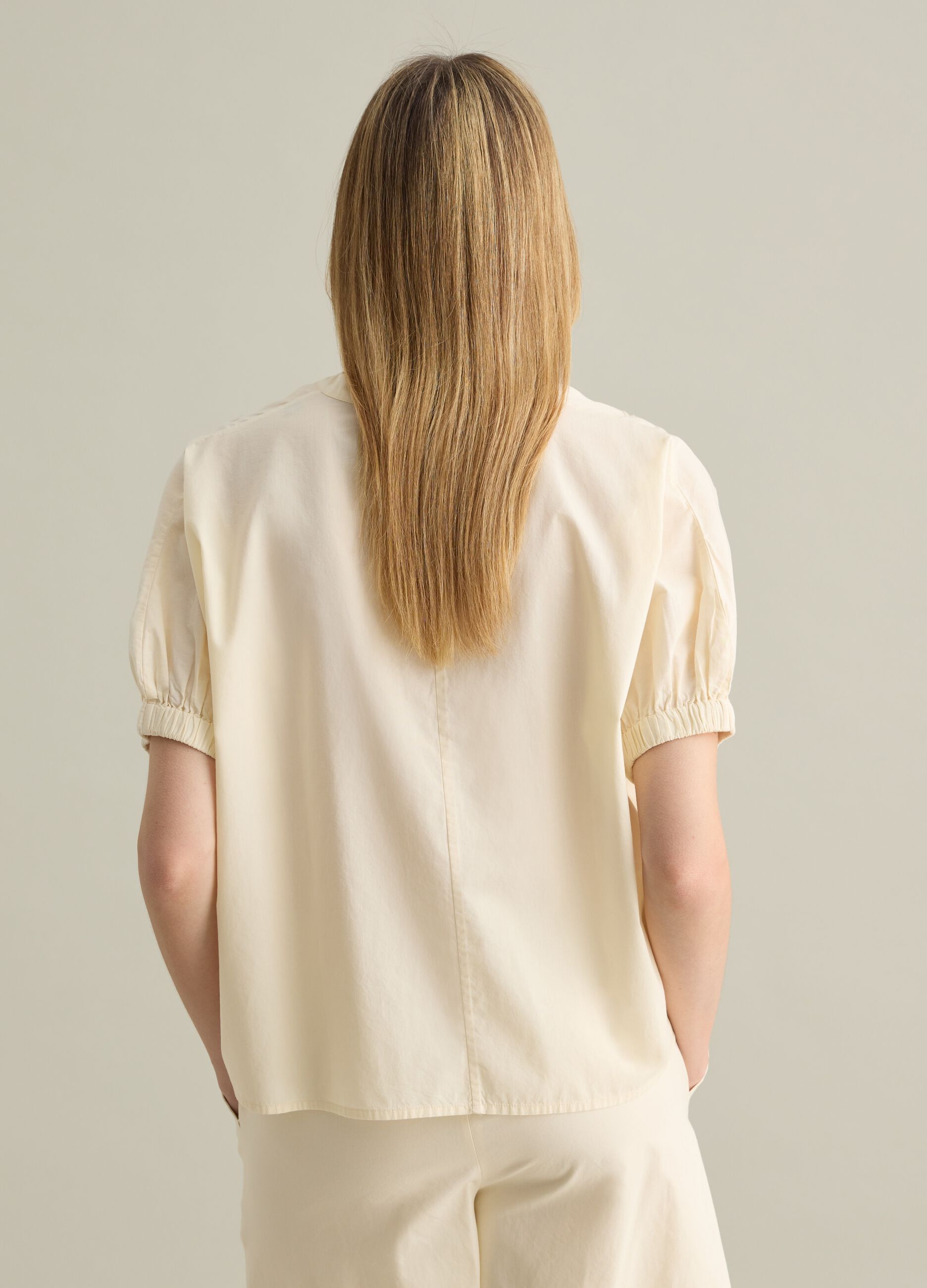 White cotton shirt with embroidery