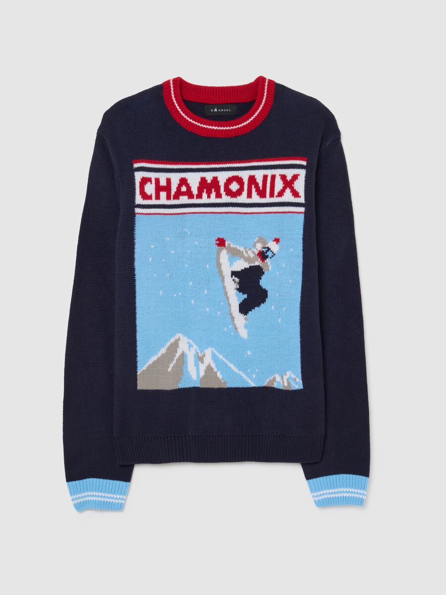 Maglione multicolor regular fit con stampa_4