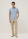 Beige linen-blend regular-fit cargo trousers_0