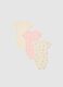 Short-sleeved multicolour bodysuit tripack for baby girls in pure cotton_1