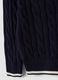 Maglia blu in puro cotone a trecce over fit per bambino_3