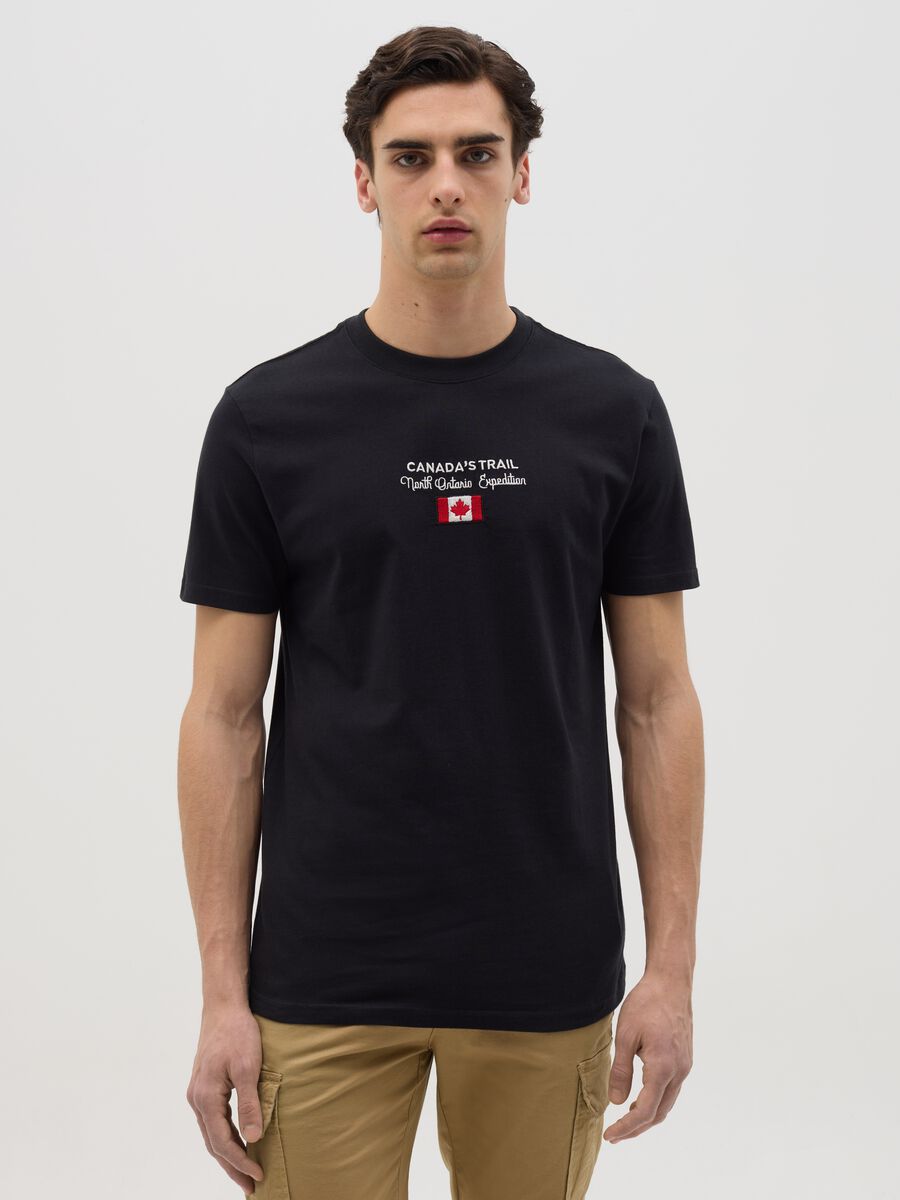 Canada's Trail black T-shirt with logo_0