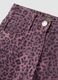 Pantaloni viola wide leg in puro cotone con fantasia animalier per bambina_3