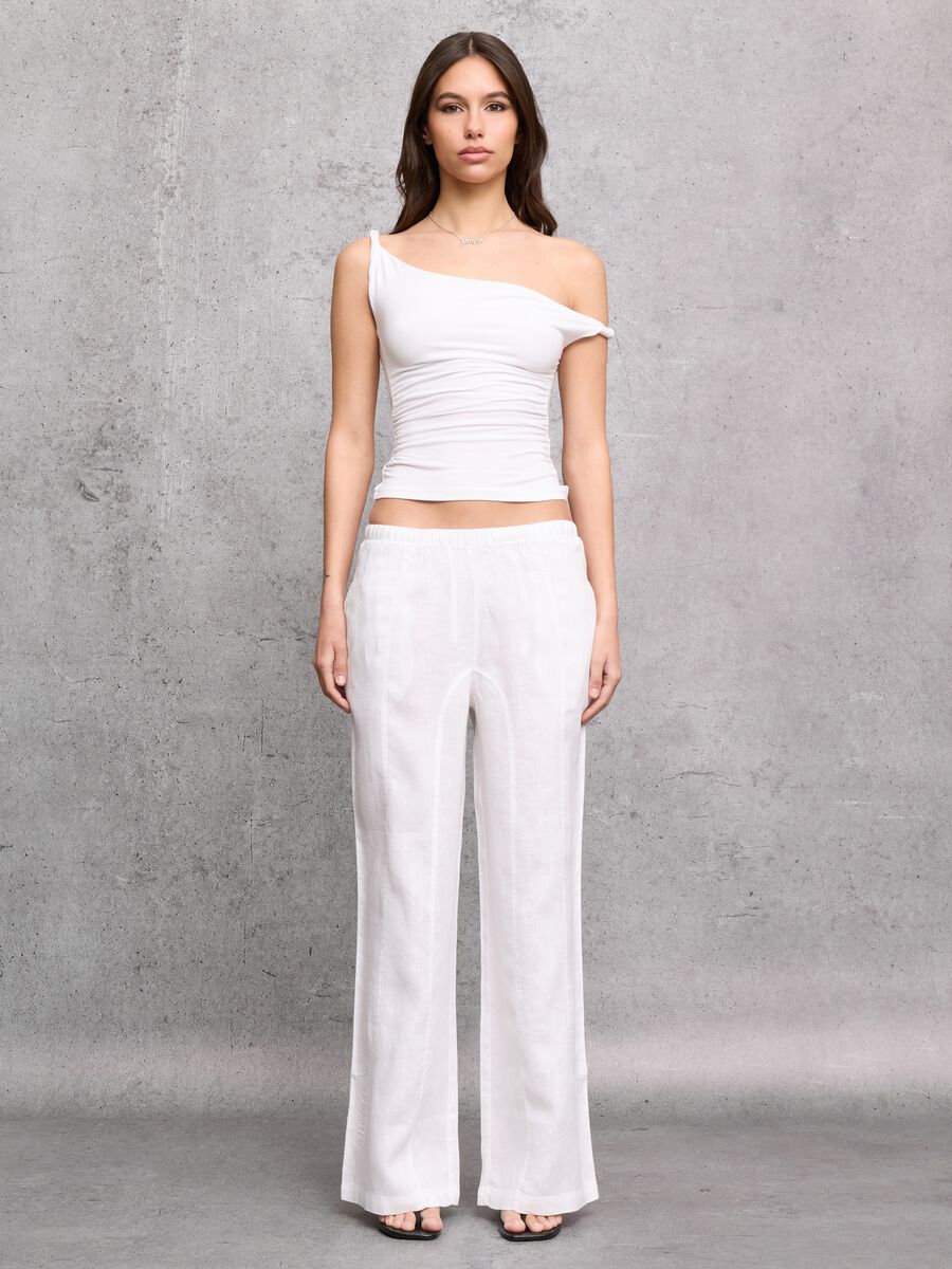 Asymmetrical Tank Top White_4