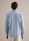 Blue stretch cotton long sleeve shirt regular fit_2