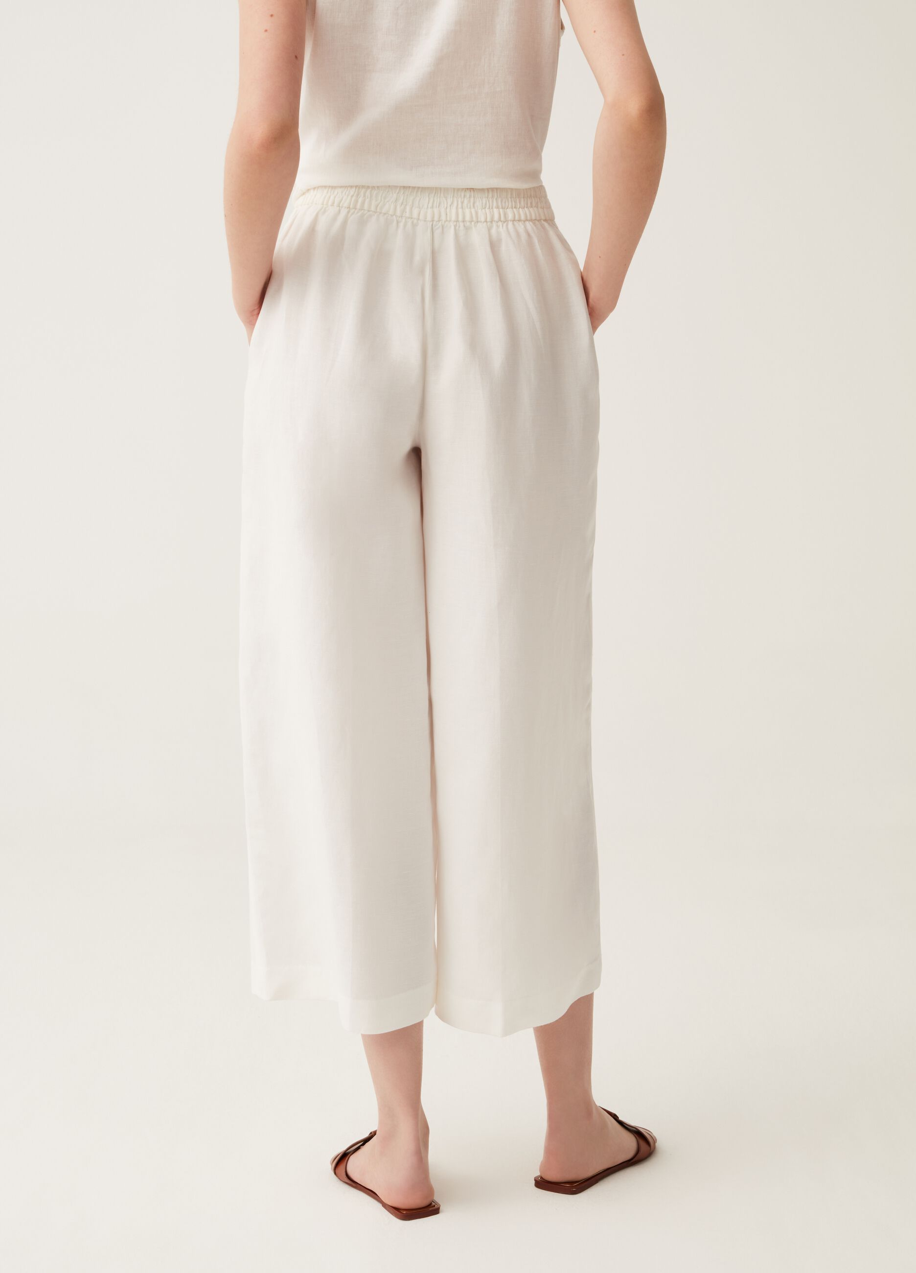 Pantaloni wide leg a vita alta_2
