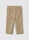 Beige Regular Fit Baby Trousers_1