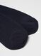 Blue Cotton Blend Midi Socks_1