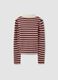 Maglia multicolor a righe in misto viscosa colletto polo fitted_2