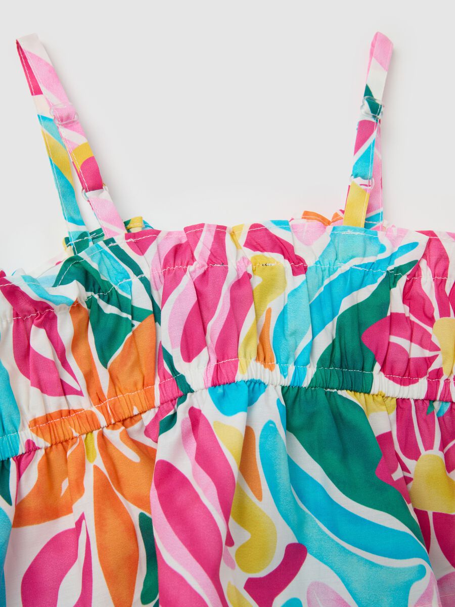 Girls' top in pure multicolour cotton, regular fit_3