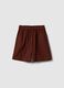 Brown pure cotton regular-fit shorts_4