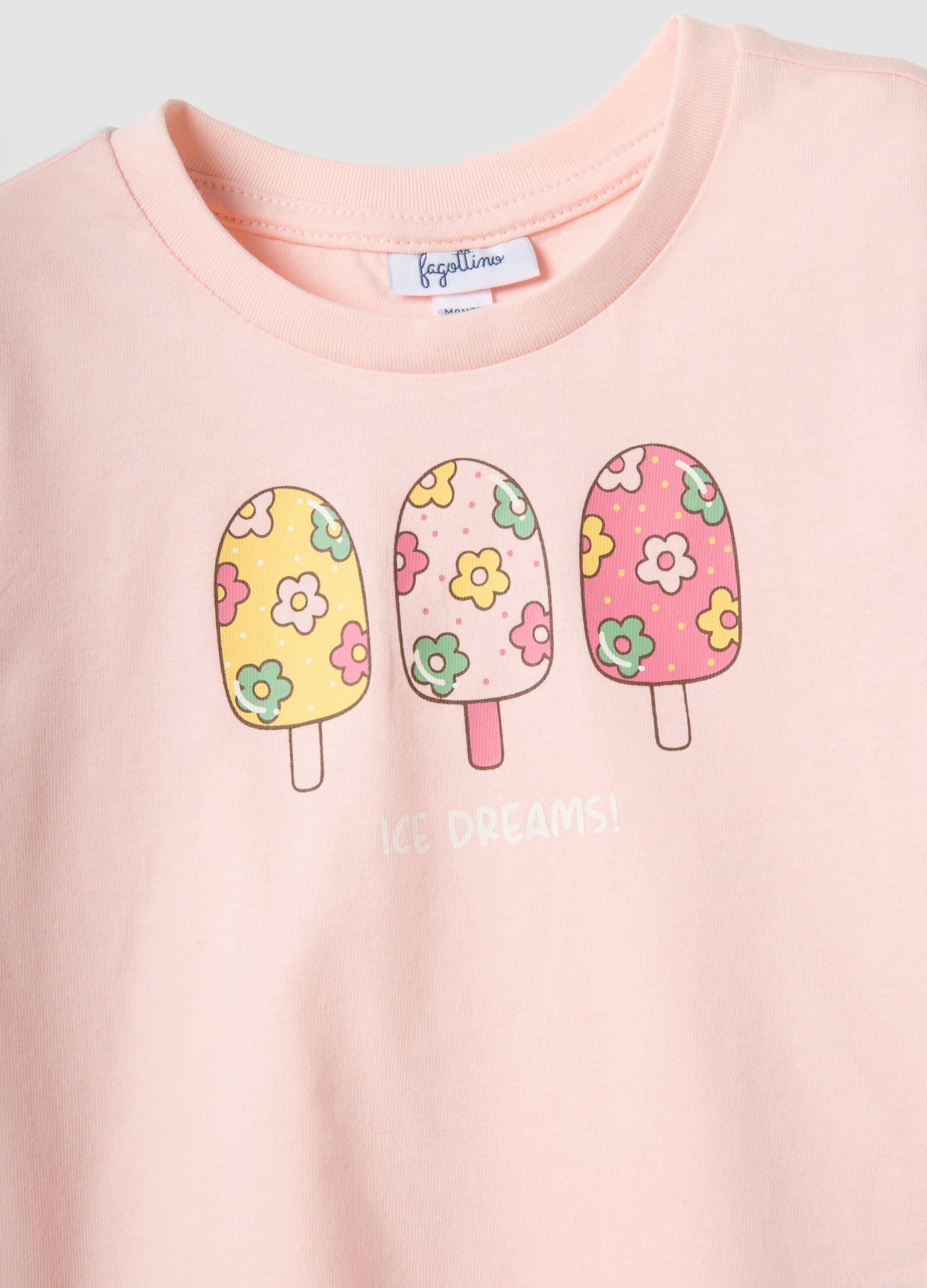 Multicolour pure cotton baby girl set with print, regular fit