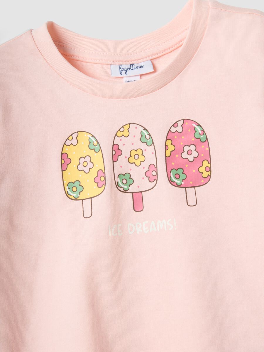 Multicolour pure cotton baby girl set with print, regular fit_2