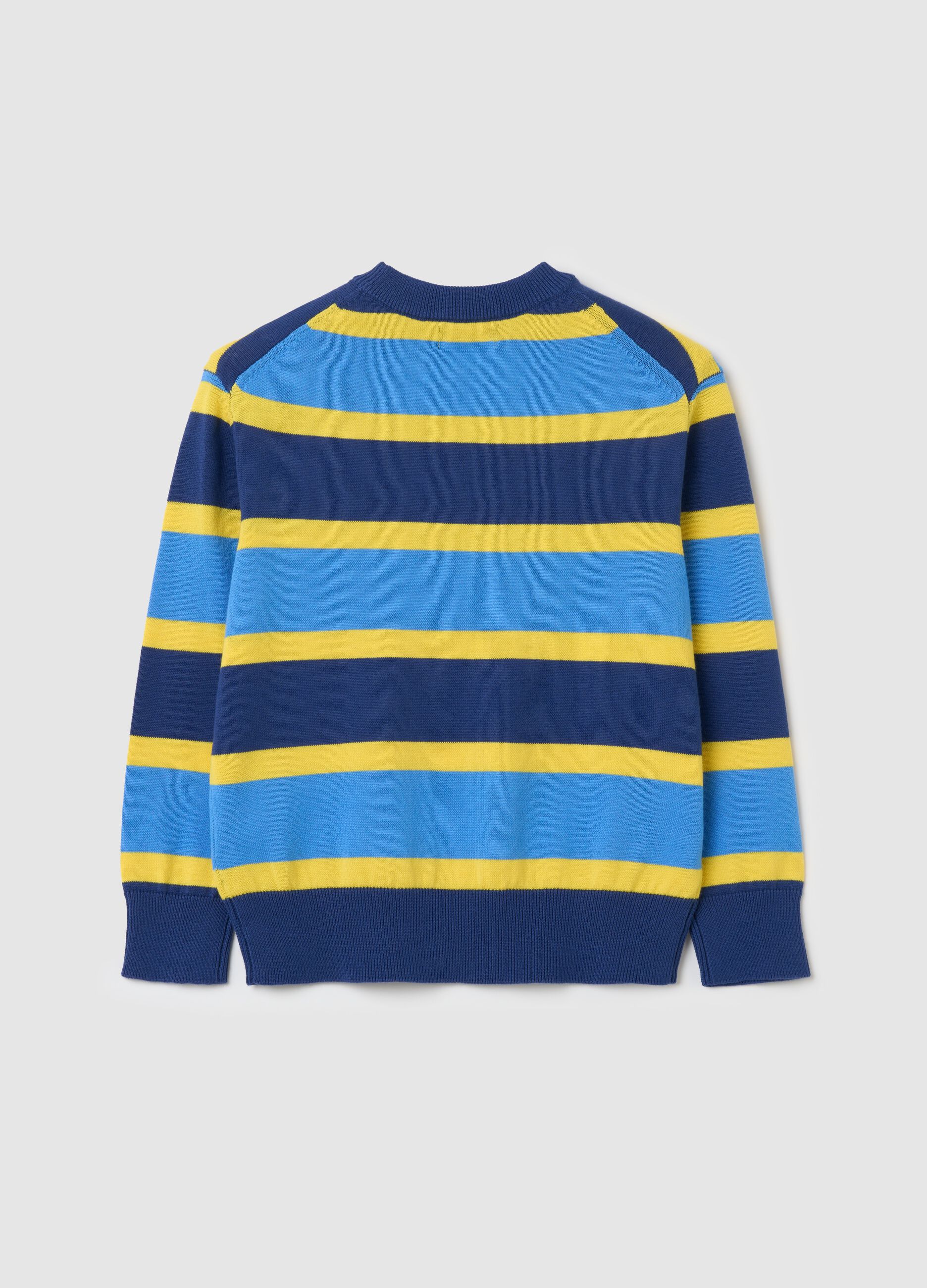 Pullover in cotone in fantasia a righe 