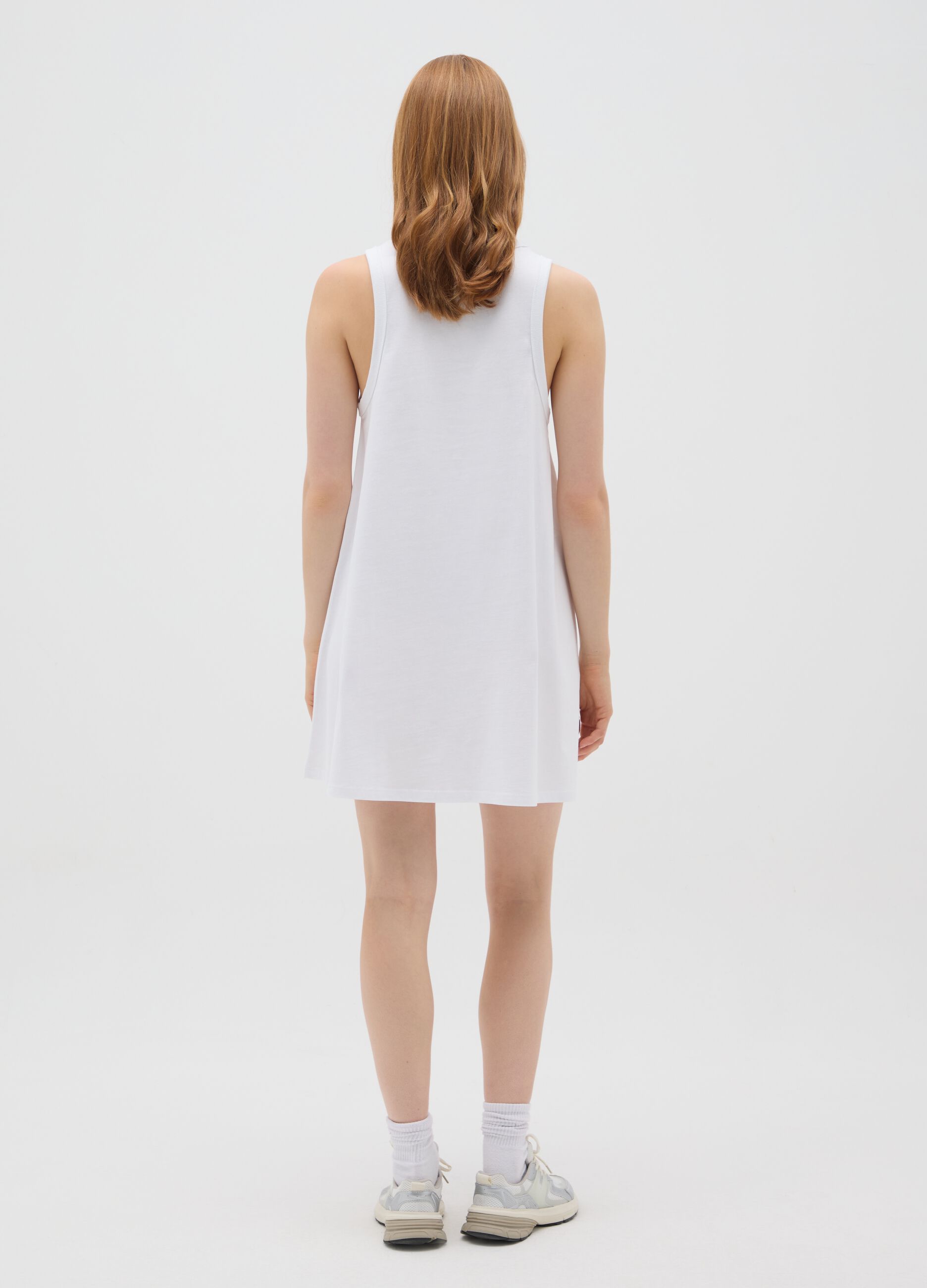 Women's Pure White Cotton Dress