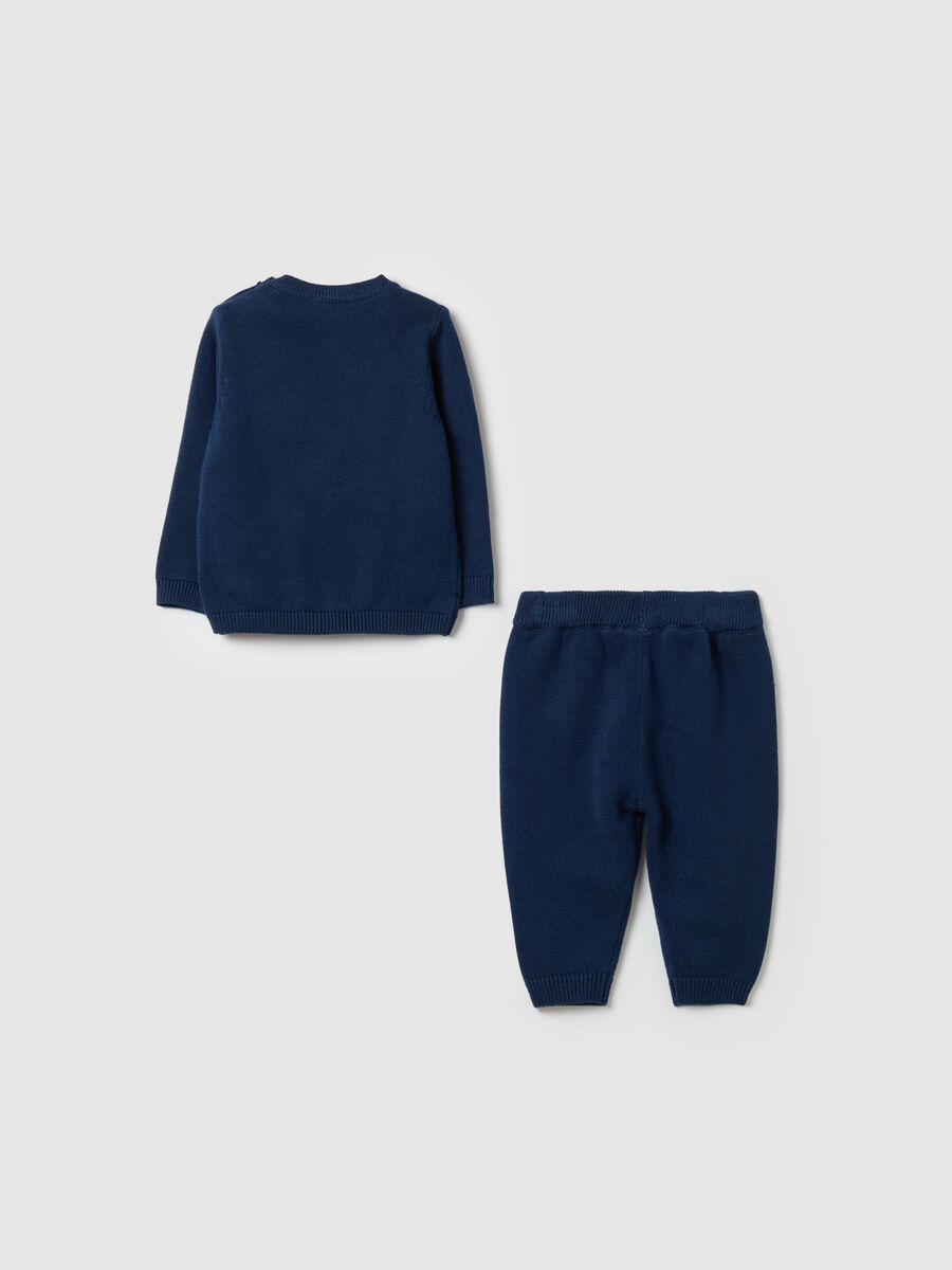 Top and trousers set in jersey with Christmas design_1
