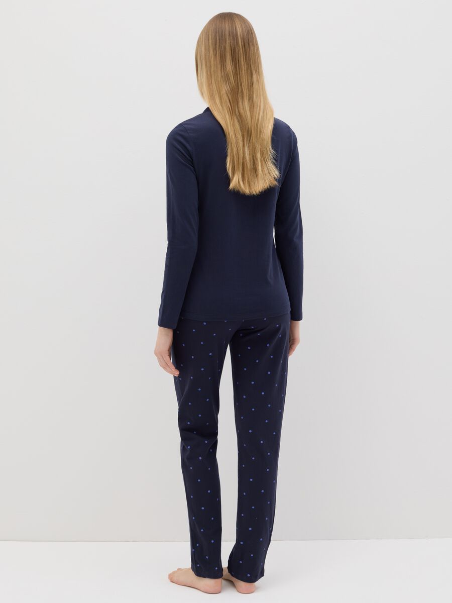 Cotton pyjamas with granddad neckline_2