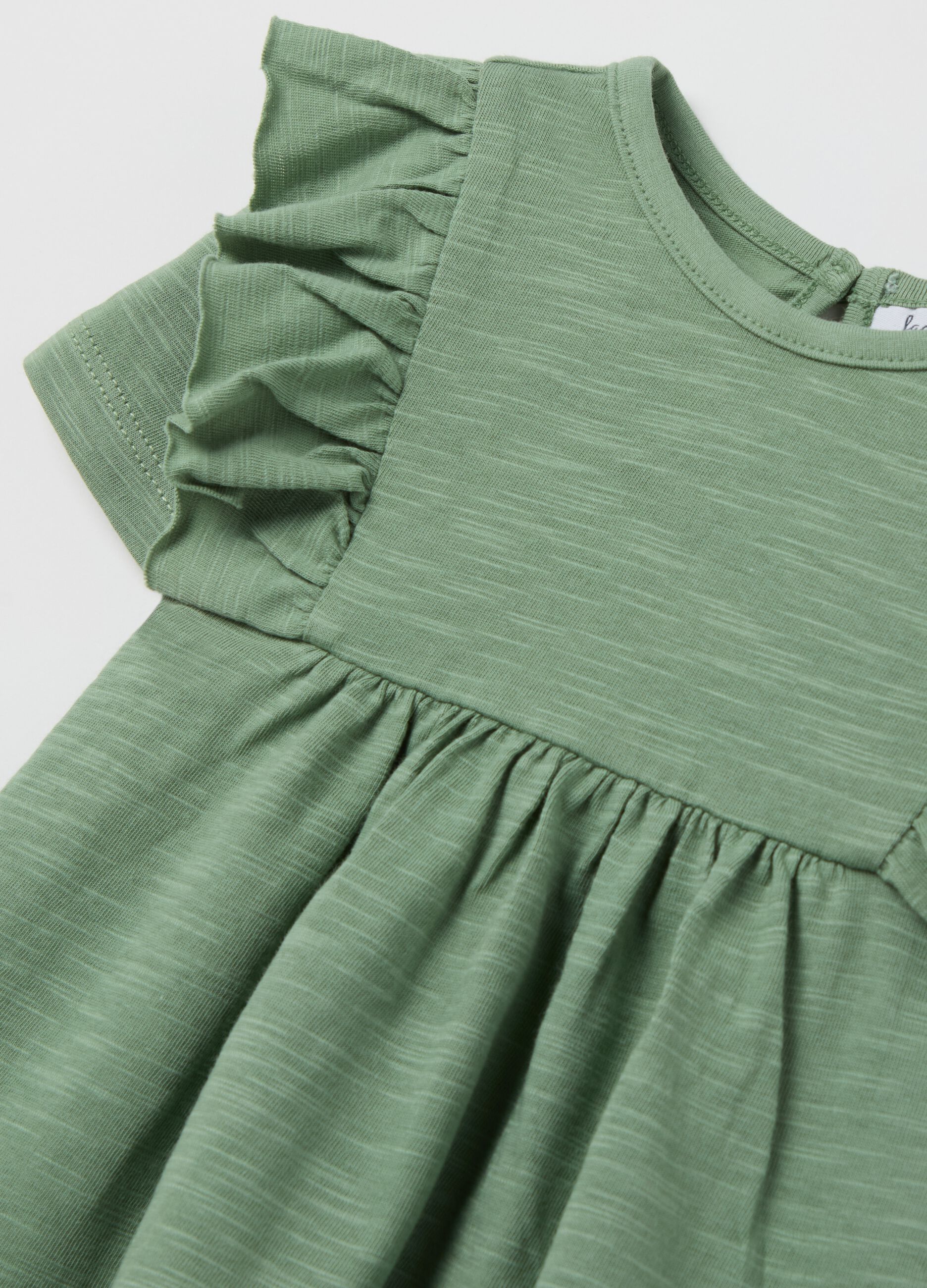 T-shirt in cotone con volant 