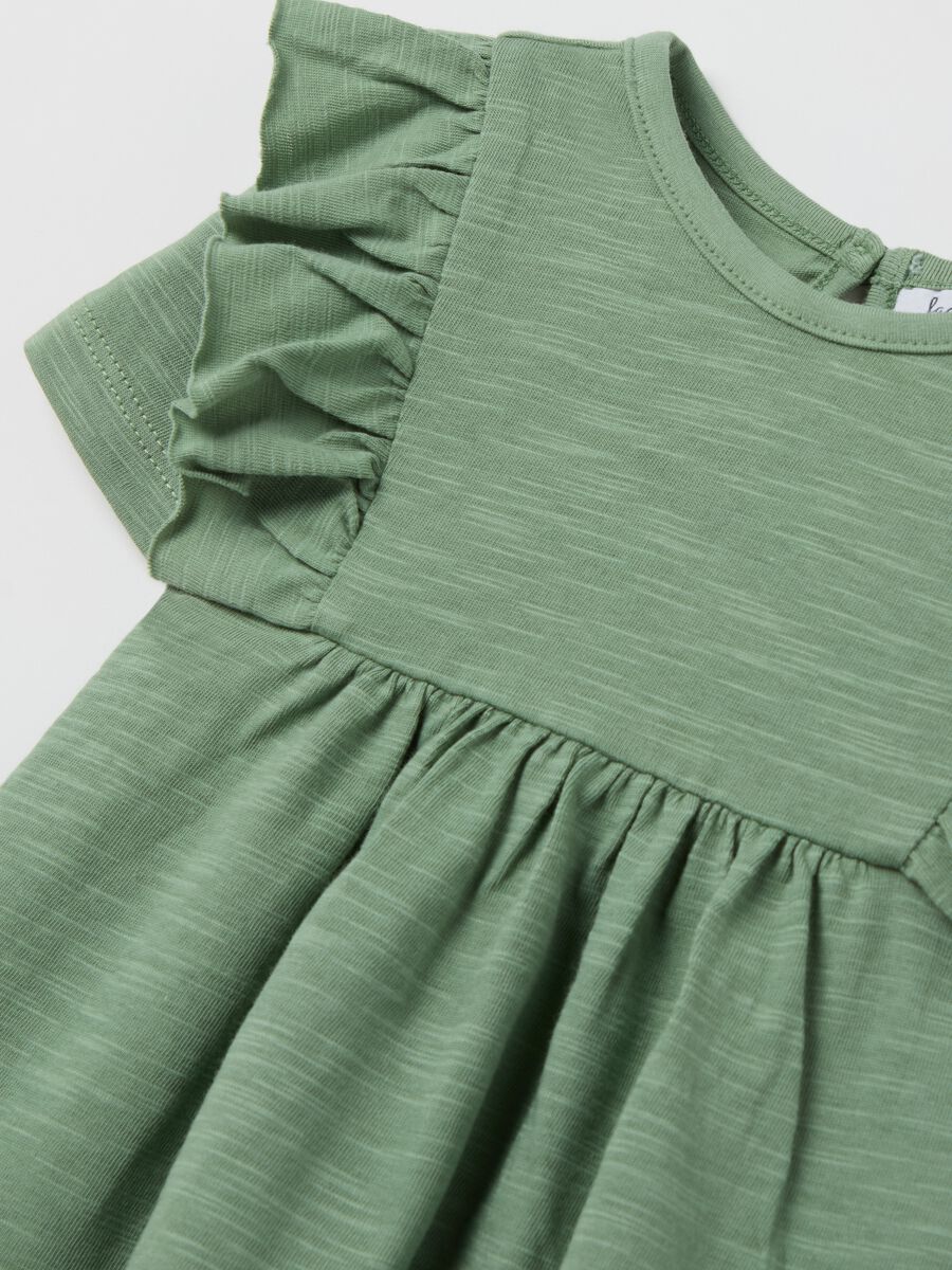 Cotton T-shirt with flounce_2