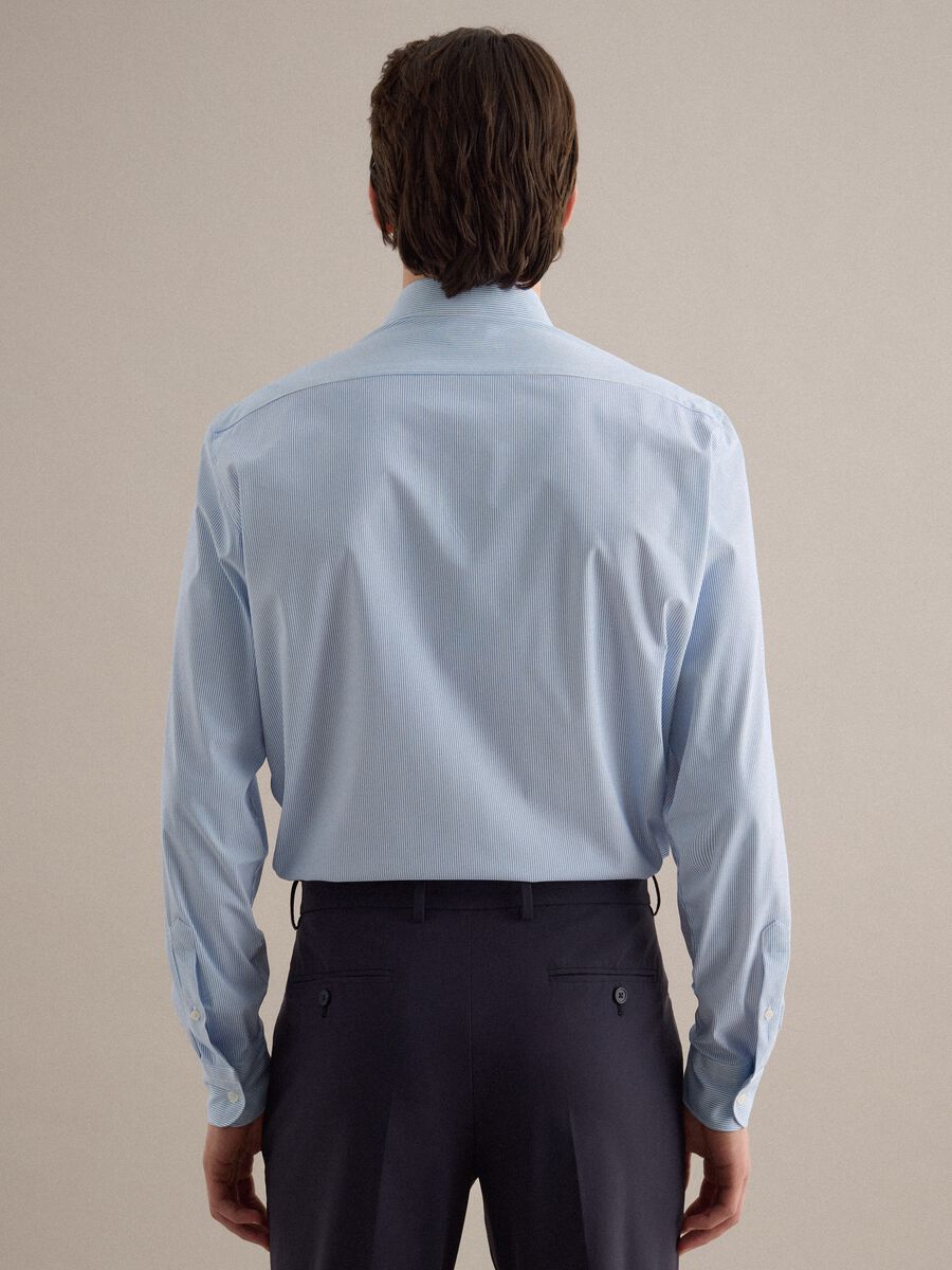 Camicia a maniche lunghe a righe multicolor slim fit_1