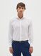 White slim shirt with French collar and buttons_0