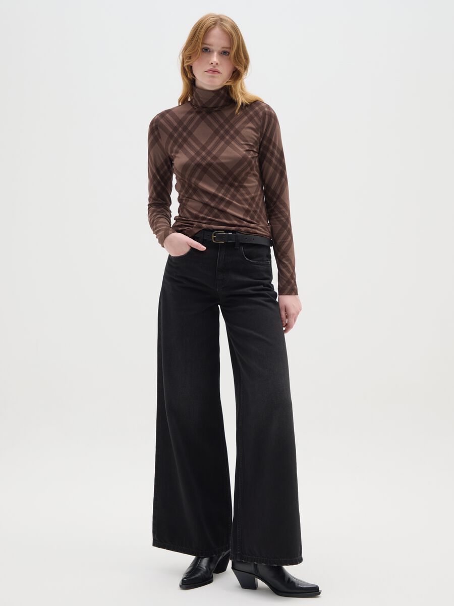 Brown Check Printed Shirt_1