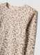 Pigiama beige in cotone organico con stampa animalier per bambina e ragazza_2
