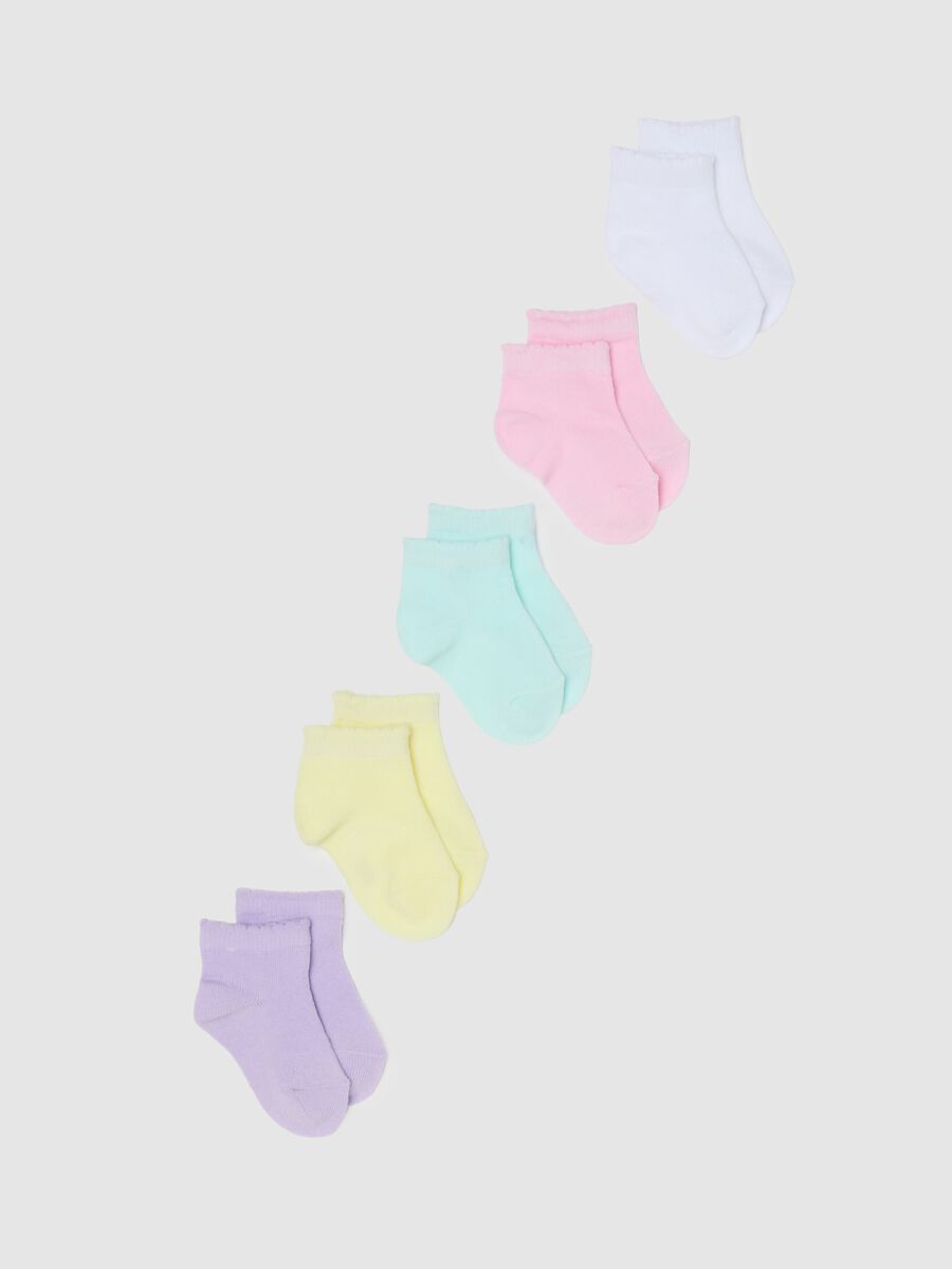Multipack calze corte comode in misto cotone multicolor da neonata_0