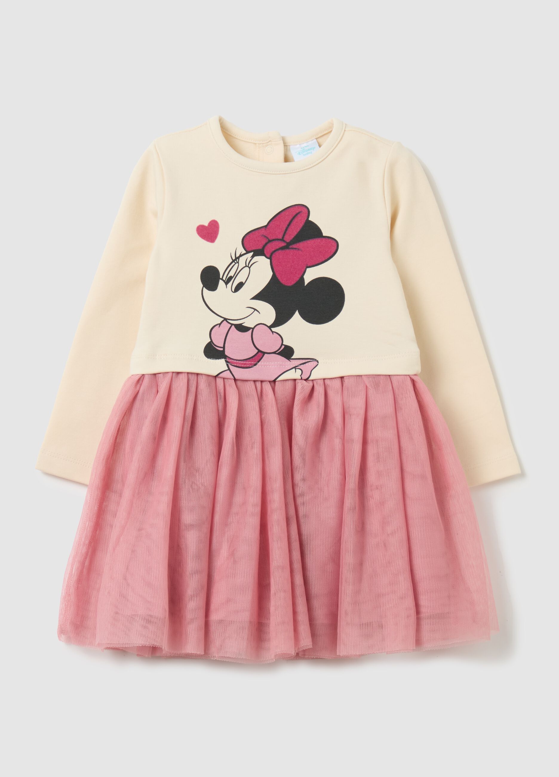 Abito con gonna in tulle e stampa Minnie
