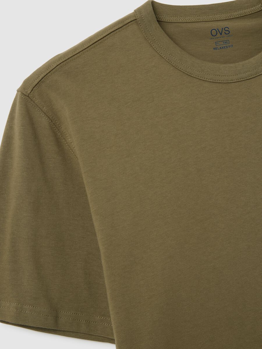 Brown pure cotton regular fit T-shirt_5