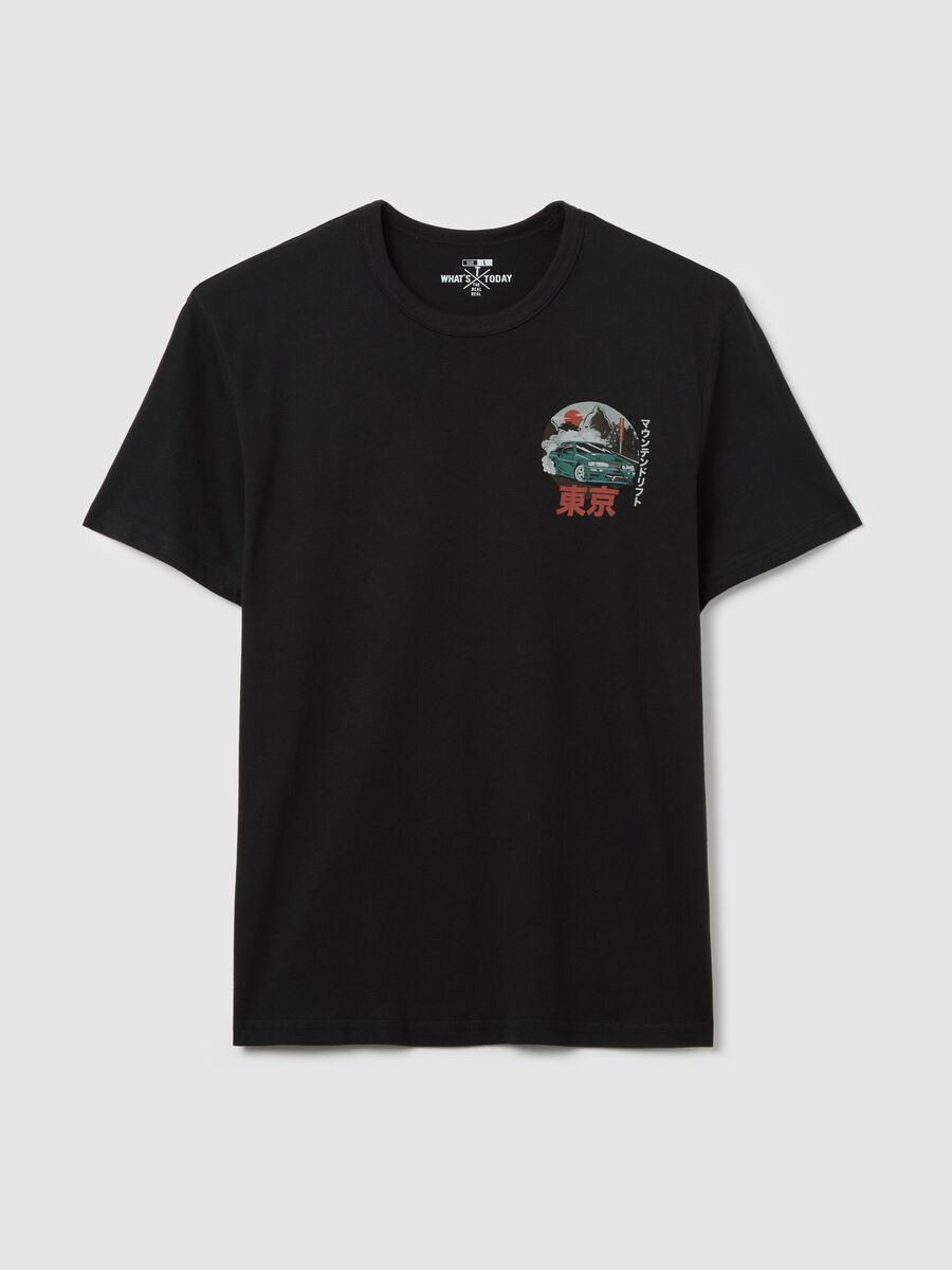 Cotton T-shirt with ideograms print_4