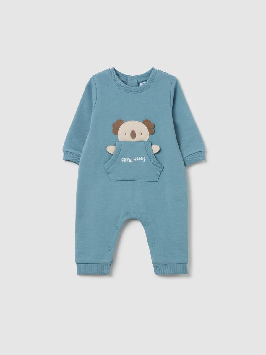 Cotton onesie with koala application_0