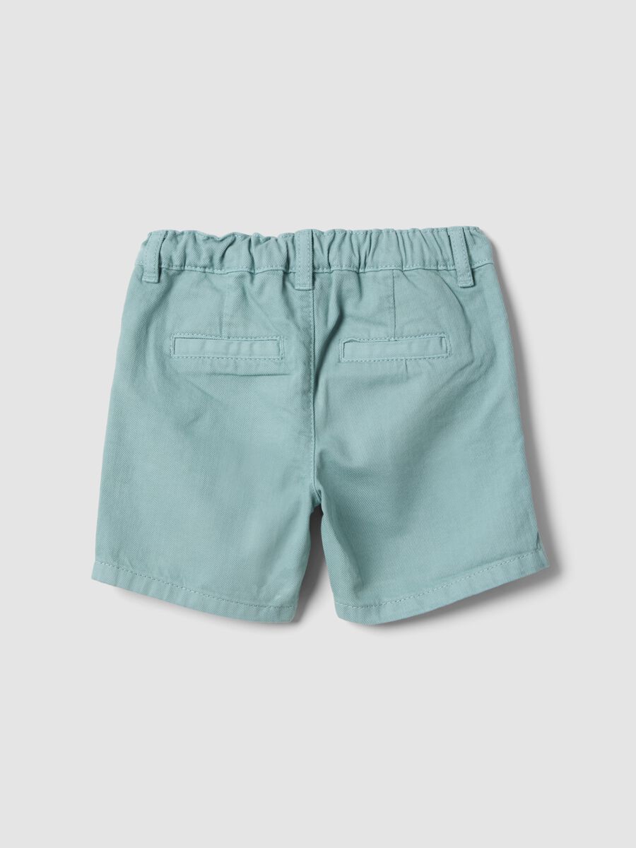 Shorts in puro cotone azzurri da bimbo regular fit_1